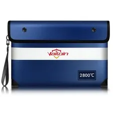6200℉ Insulated Fireproof Money Bag for Cash,Water Fire Proof Document Pouch ...