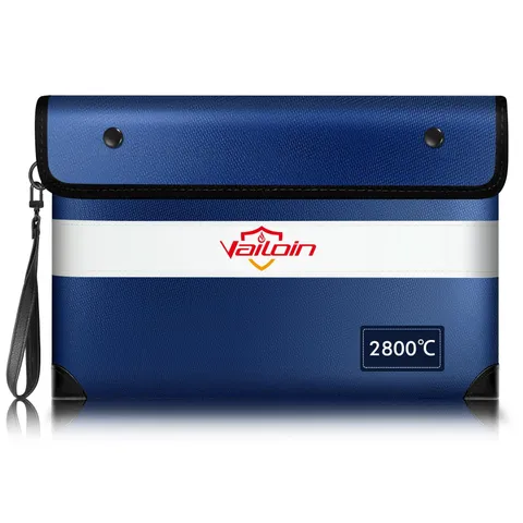6200℉ Insulated Fireproof Money Bag for Cash,Water Fire Proof Document Pouch ...