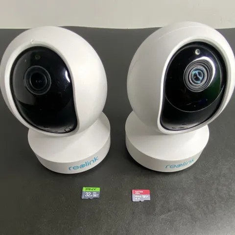 Reolink E1 2-Pack Indoor Wi-Fi 1440p Night Vision White + 32GB/64GB microSD