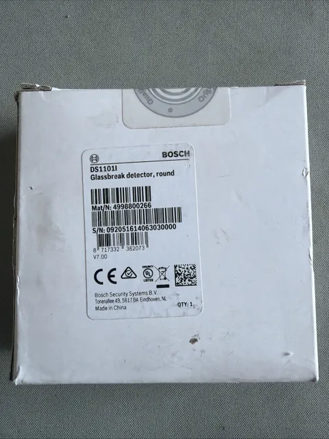 Bosch DS1101i Round, Glassbreak Detector NEW