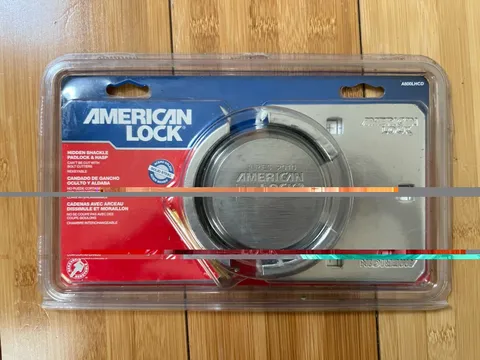 American Lock A800LHCD Hidden Shackle Padlock & Hasp Combo 2 Keys New Sealed