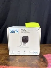 Blink Mini Compact Indoor Plug-In Smart Security Camera 1080p HD SEALED New (D2)
