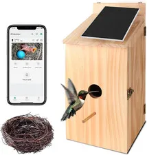 Smart Bird House with Camera Solar Powered, 1080P HD Wireless Outdoor Bird House