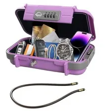 Portable Safe Box,Combination Safe with Removable Cable,Set Your Own Combinat...