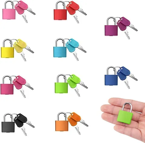 Suitcase Locks with Keys, luggage locks, small padlock, 23mm Coloured 24 piece
