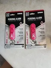  Pink Sabre "Personal Alarm"  Safety & Security Key Chain/Ring #110dB LOT 2