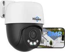 【360° Panoramic】 5MP Poe PTZ Security Camera, 355° Pan & 90° Tilt, Human Auto Tr