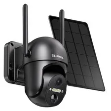 SEHMUA 2K Solar Wireless Outdoor Security Camera 360° PTZ WiFi