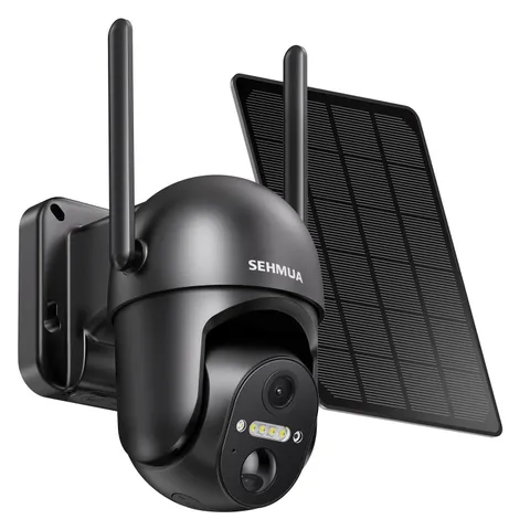 SEHMUA 2K Solar Wireless Outdoor Security Camera 360° PTZ WiFi