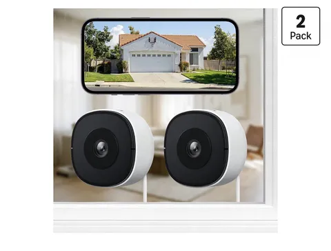 INFIYA 2K No Drill Window Camera-2 Pack 2.4Ghz & 5Ghz WiFi Dome Cameras