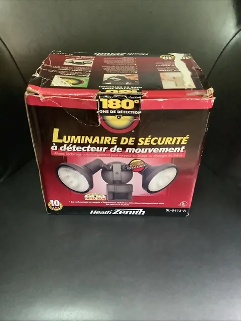 New Open Box Heath Zenith 180 Degree Motion Security Light 250 WATT SL-5412-A