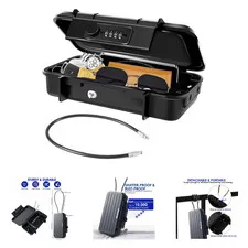 Portable Lock Box with 4-Digit Combination Steel Cable Secure Safe for Travel