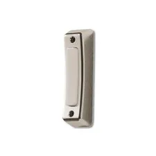 Globe Heath Zenith Satin Nickel Silver Metal Wired Pushbutton Doorbell 18000222