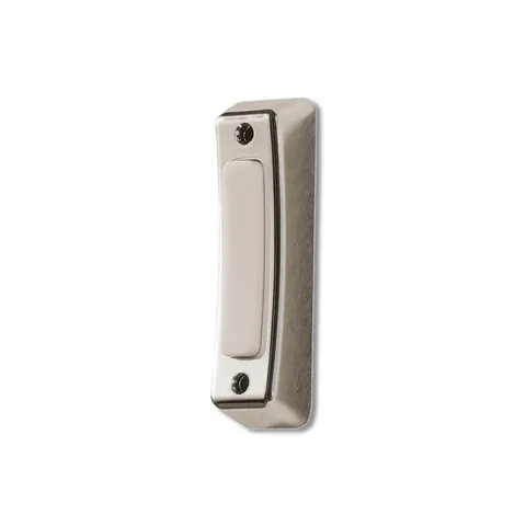 Globe Heath Zenith Satin Nickel Silver Metal Wired Pushbutton Doorbell 18000222