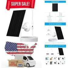 4W High Efficiency Solar Charger for Cameras - 360° Adjustable & Weatherproof
