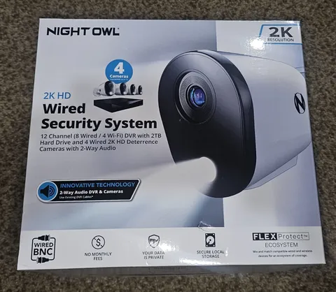 Night Owl 12-Channel 2K Wired DVR Security Camera System with 2 TB Hard Drive -