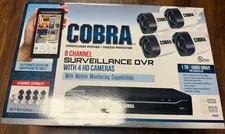 Cobra 63890 8-Channel Security Camera System with 4 HD Cameras