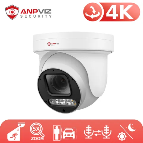 Anpviz 5X Zoom 2.7~13.5mm Len 4K 8MP PTZ PoE IP Security Camera Outdoor IP66 AI