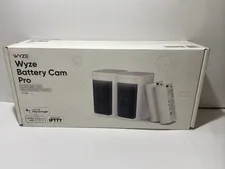 Wyze Battery Cam Pro Wireless Indoor/Outdoor Security Cameras (2-Pack) New Open