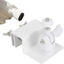 Tonton White Gutter Mount: Solar Panel & Security Camera Bracket for Ring, Ar...