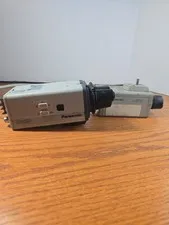Lot of 2 Panasonic CCTV Cameras: WV-BP104 & WV-BP114 B&W Surveillance Set