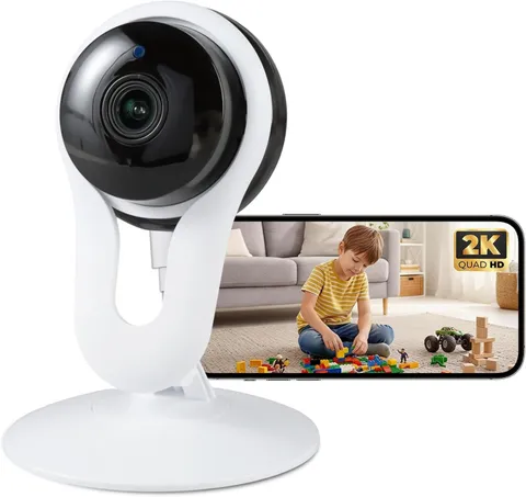 Smart Indoor Pet Camera with Phone App, 2K Home Camera for Dogs, Cats & Family,