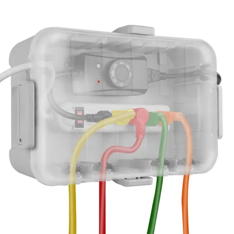 Flemoon Large Outdoor Electrical Box with Transparent and Grey