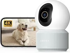 4K UHD Indoor Security Camera - 360° Pan-Tilt, Dual-Band Wi-Fi, Auto-Tracking, T
