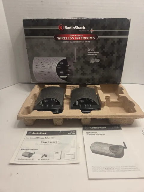 One Radio Shack PN: 43-124 Wireless Intercom System No Adapters