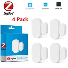 4pcs Zigbee Window Door Sensors Smart Contact Sensors For App Home Assistant