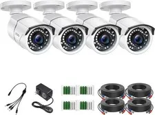 New Open Box Zosi 1080P Digital Bullet Camera -White (Four Pack) 4AK-1062B-BS-US