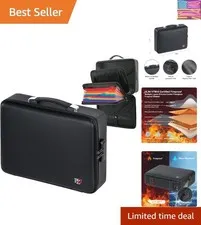 Fireproof Document Box - Hard-Shell Design Waterproof & Fireproof Document Sa...