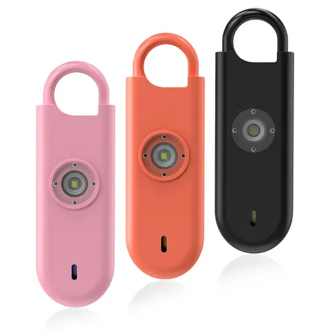 140dB Personal Safety Alarm Keychain 3 Pack with Strobe Light NEW