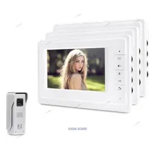 7" Wired Video Door Intercom System Electric Lock Supported for Home Security
