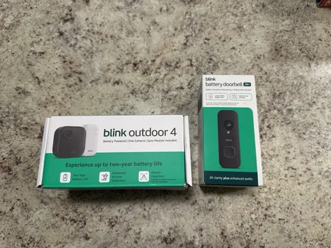 Blink Outdoor 4 Wireless Camera Security System &Blink Video Doorbell 2k+ BUNDLE