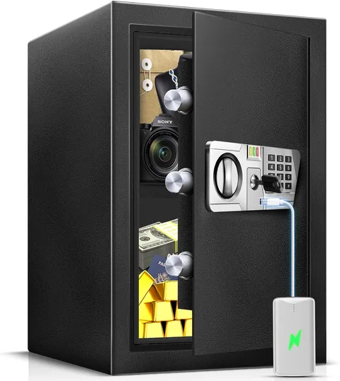Fireproof Safe Box 2.5 Cu Ft with Electronic Keypad & Type-C Power for Home