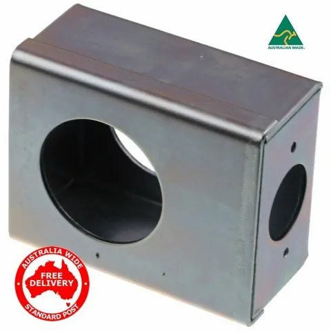 Weld On Zinc Plated Steel Lock Box For Gates-Suits Deadbolts-FREE POST! 04141060