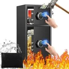 6.0 Cu ft Large Safe Box Fireproof Waterproof Fingerprint Safe with Deposit Slot