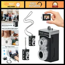 1080P HD Mini Keychain Camera, 1.14" Display, Portable Camcorder, 64GB Card, Lon