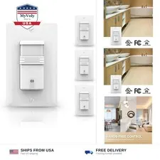 ECOELER 4Pack in-Wall PIR Motion Sensor Light Switch, Single Pole Motion Acti...