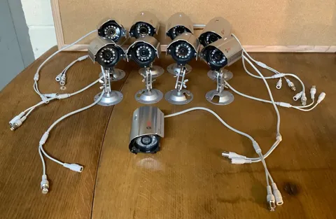 Lot Of 9 Q-See QD28414W & QD28414 Day & Night Color CCD Cameras