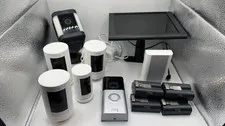 RING Cameras (5) & Doorbell Pro Security Pack W/ Solar, 6 Batteries, Chime, More