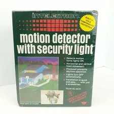 New Sealed Intelectron Motion Detector With Security Light BC 863K Vintage 1988