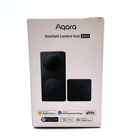 AQARA Dual Band Wi-Fi Wired/Battery Powered Doorbell Camera Hub G410 - Black 