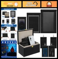 8 Pack Large Faraday Box & 7 Faraday Bags for Car Keys, Laptops, Phones - Firepr