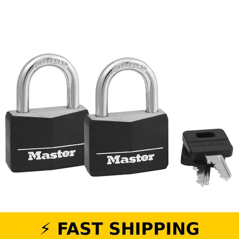 Master Lock 141T Vinyl Coated Aluminum Padlock 2 Pack