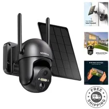 Waterproof Solar Wireless Camera - 2K Night Vision & Motion Alerts