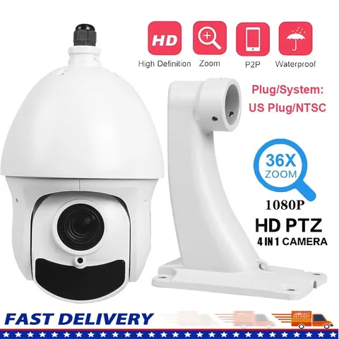 iBirdView 36X Zoom PTZ IR Outdoor IP Security Camera 4 in1 AHD/CVI/TVI/CVBS US