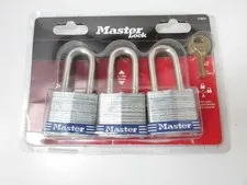 Master Lock 3TRILF 3-3/16" H X 1-9/16" W X 27/32" L Steel 4-Pin Cylinder Padlock