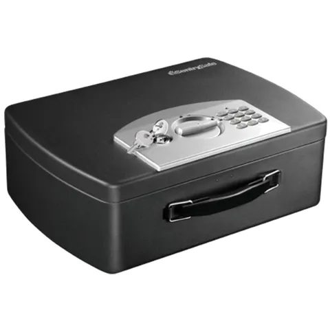 Portable Steel Safe Box with Digital Keypad Lock, 0.21 cu ft